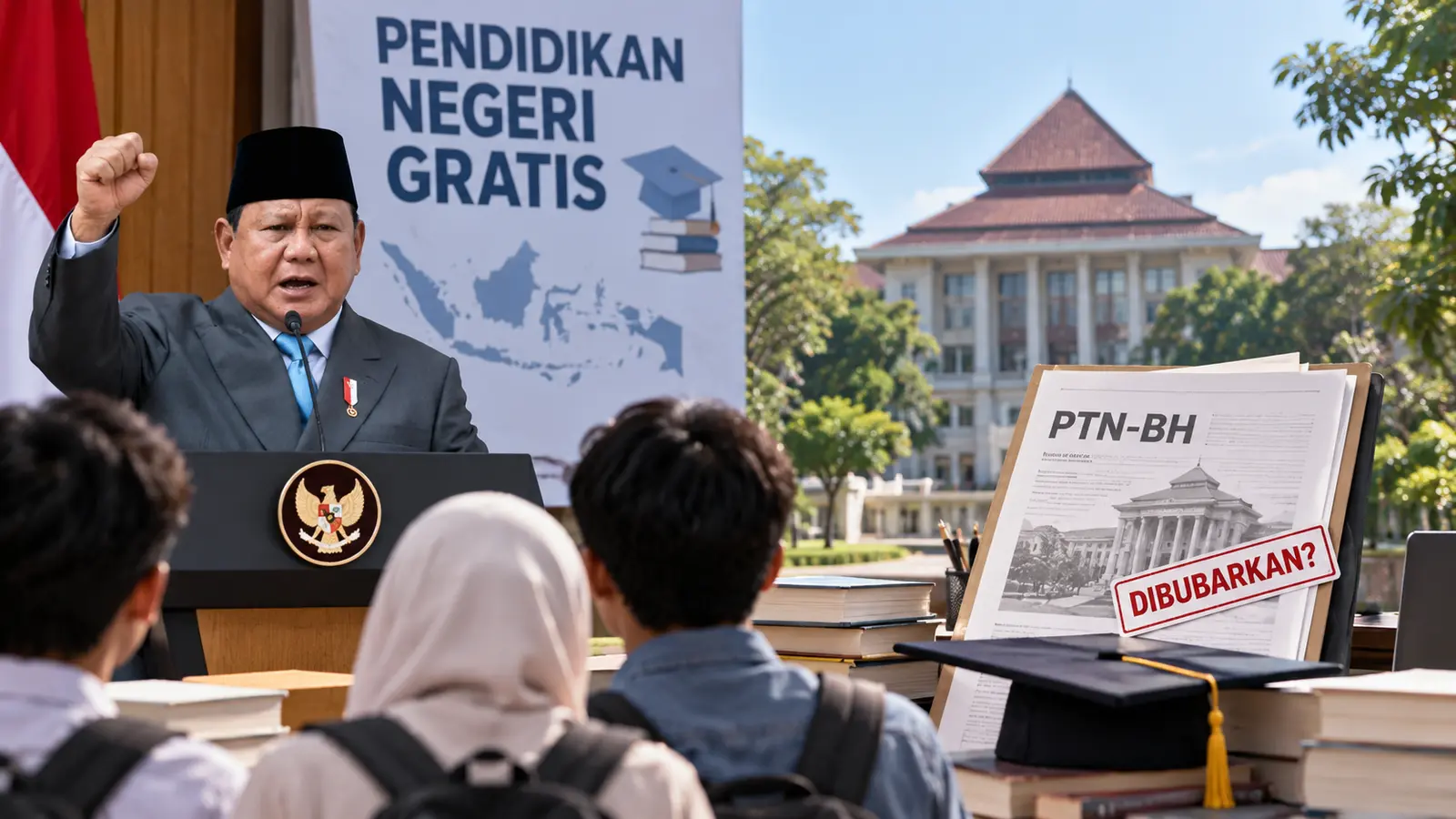 Prabowo Ingin Pendidikan Negeri Gratis, Marzuki Alie Usul PTN-BH Dibubarkan!