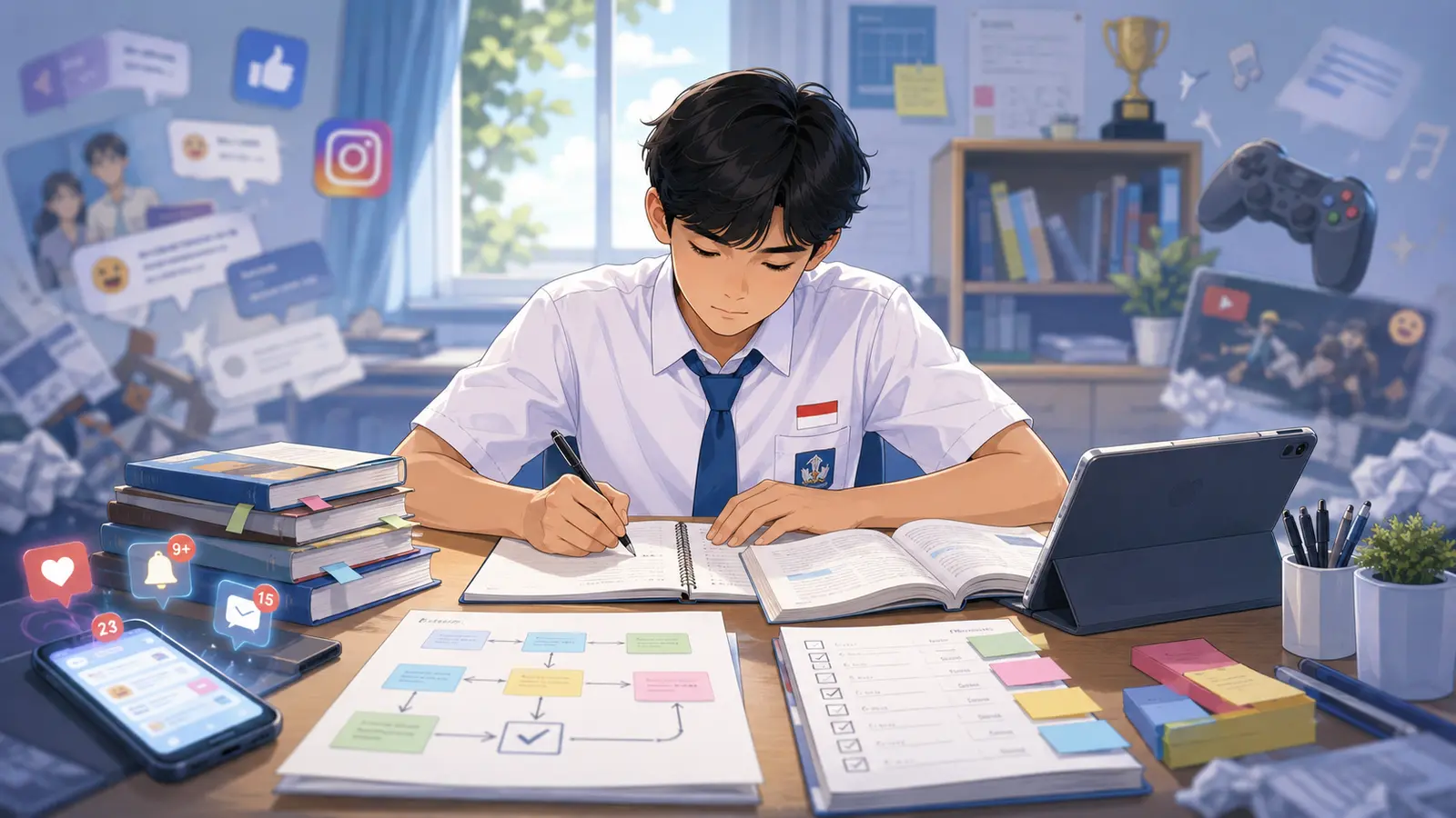 Cara Mengatur Fokus Belajar di Tengah Banyak Distraksi